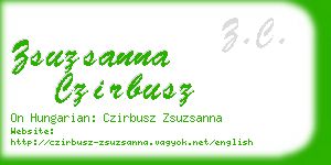zsuzsanna czirbusz business card